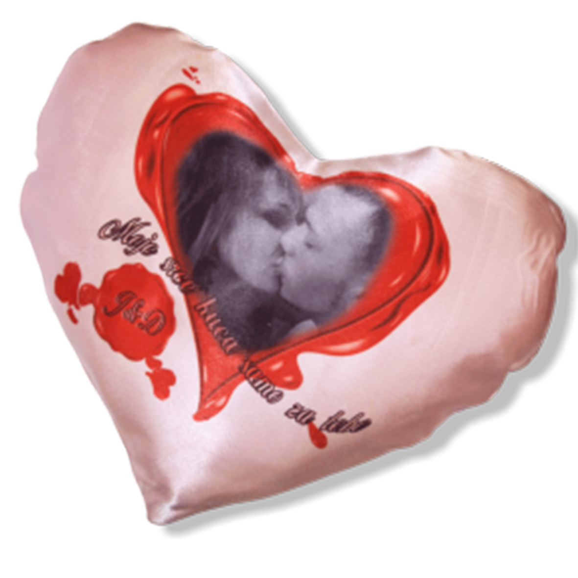 jastuče u obliku srca sa slikom